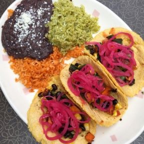 Gluten-free sweet potato tacos from Border Grill